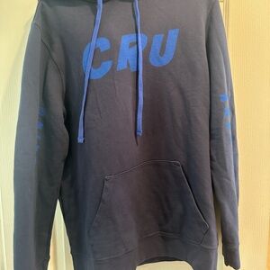 CRU Nantucket Hoodie with Contrast Blue Logo